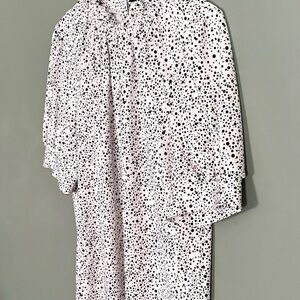 Women’s black & white polka dot blouse, Adrianna Papell, size SM